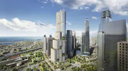SOM's Shenton Way tower rendering SOM, Bezier