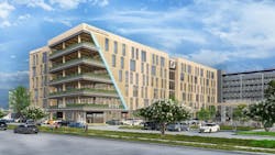 Gensler-designed Framework @ Block 10 building will be Houston’s first mass timber commercial office building. Courtesy of Hicks Ventures Gensler-designed Framework @ Block 10 building will be Houston’s first mass timber commercial office building. Courtesy of Hicks Ventures