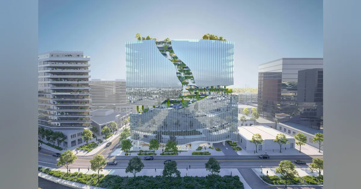 Denver Development A landscaped canyon runs through this luxury apartment development in ...