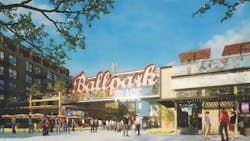 The 200-acre Downtown Daybreak entertainment district in South Jordan, Utah, will be anchored by a minor-league baseball park and a mixed-use entertainment megaplex. Rendering: MVE + Partners The 200-acre Downtown Daybreak entertainment district in South Jordan, Utah, will be anchored by a minor-league baseball park and a mixed-use entertainment megaplex. Rendering: MVE + Partners