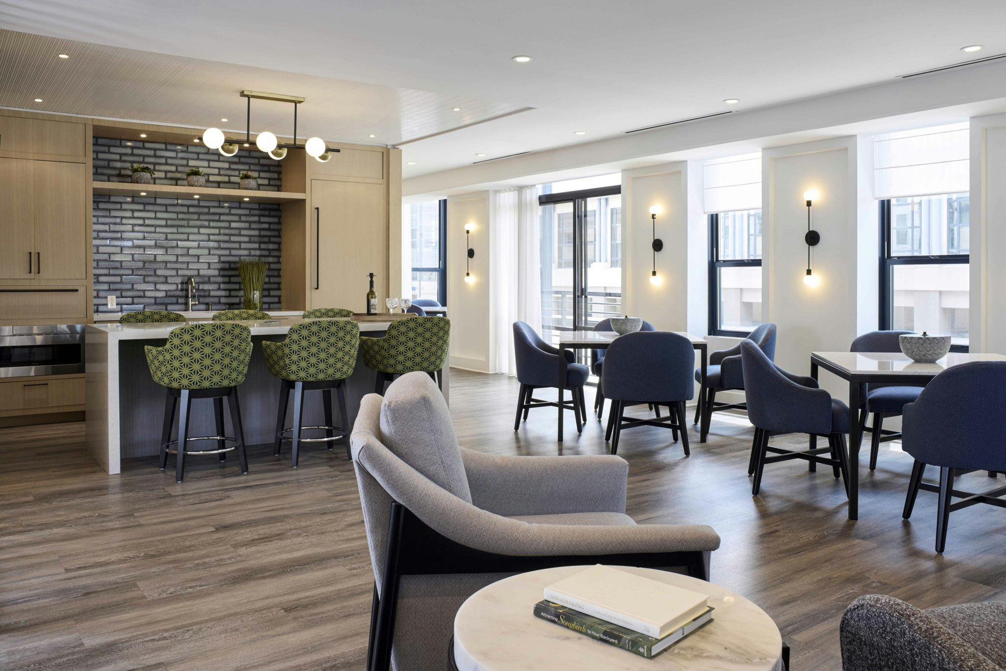 Residences on the Lane club room. Photo courtesy Hartman Design Group