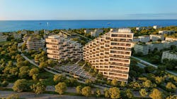 Bjarke Ingels' curved, 50-meter high-rise will anchor a massive urban regeneration project in Greece Rendering courtesy Bjarke Ingels Group (BIG) Bjarke Ingels' curved, 50-meter high-rise will anchor a massive urban regeneration project in Greece Rendering courtesy Bjarke Ingels Group (BIG)