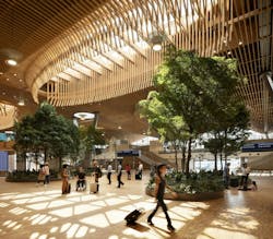 Portland opens $2 billion mass timber expansion and renovation to its international airport. Photo: Ema Peter, courtesy ZGF Portland opens $2 billion mass timber expansion and renovation to its international airport. Photo: Ema Peter, courtesy ZGF