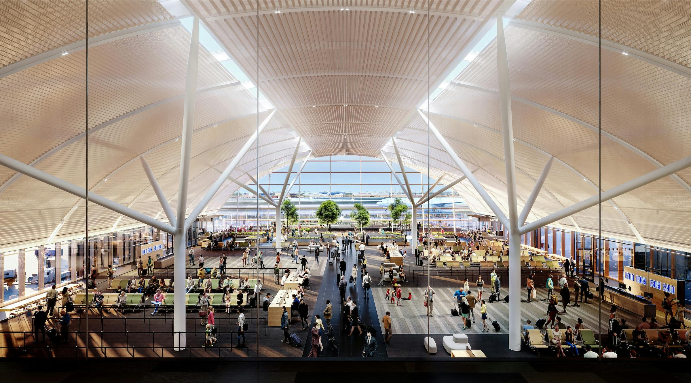 SOM unveils &lsquo;branching structural&rsquo; design for new Satellite Concourse 1 at O&rsquo;Hare Airport