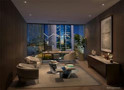 Miami's One Twenty Brickell Residences condo tower provides deeded office unit for every buyer. Rendering ARX Creative Miami's One Twenty Brickell Residences condo tower provides deeded office unit for every buyer. Rendering ARX Creative