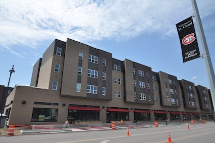 Coborn Plaza, a mixed-use development, is a P3 involving 5th Avenue Development, the J.A. Wedum Foundation, and St. Cloud State