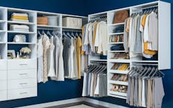 Organized Living Select white walk-in closet Organized Living Select white walk-in closet