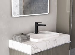 Olympia i4 lavatory faucet in black matte finish. Photo: Olympia Faucets Olympia i4 lavatory faucet in black matte finish. Photo: Olympia Faucets