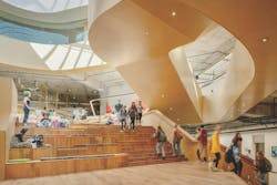 Western Michigan University’s new Student Center is designed to be a “hub of belonging.” CannonDesign worked with an EDI consultant on the design of this 162,000-sf center. Western Michigan University’s new Student Center is designed to be a “hub of belonging.” CannonDesign worked with an EDI consultant on the design of this 162,000-sf center.