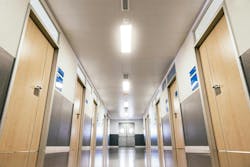Corridor interior of hospital. Corridor interior of hospital.