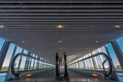 Hunter Douglas Architectural Products High Profile Series acoustic baffle ceiling Hunter Douglas Architectural Products High Profile Series acoustic baffle ceiling