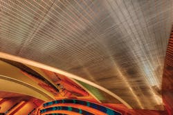 Silentmesh is a new multi-layer ceiling system from GKD Silentmesh is a new multi-layer ceiling system from GKD