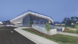 Georgia BioScience Training Center, Social Circle. Courtesy Cambridge Architectural 6 ways to use metal screens and mesh for best effect Georgia BioScience Training Center, Social Circle. Courtesy Cambridge Architectural 6 ways to use metal screens and mesh for best effect