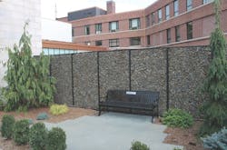 New Milford (Conn.) Hospital’s emergency department. Courtesy McNichols 6 ways to use metal screens and mesh for best effect New Milford (Conn.) Hospital’s emergency department. Courtesy McNichols 6 ways to use metal screens and mesh for best effect