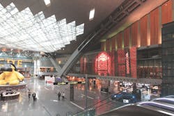 Hamad International Airport, Doha, Qatar. Courtesy GKD USA 6 ways to use metal screens and mesh for best effect Hamad International Airport, Doha, Qatar. Courtesy GKD USA 6 ways to use metal screens and mesh for best effect