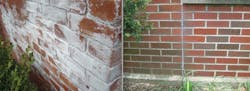 Common brick masonry problems include efflorescence and insufficient expansion joint width Common brick masonry problems include efflorescence and insufficient expansion joint width