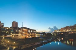 The Sunset Coffee building in Houston The Sunset Coffee building in Houston