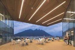 an open terrace with a café an open terrace with a café