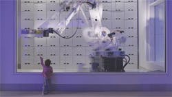 Yotel luggage robot Yotel luggage robot