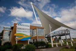 Motion Mesh metal fabric system creates kinetic screen Motion Mesh metal fabric system creates kinetic screen