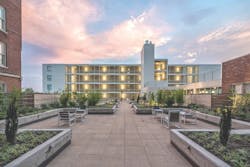 The courtyard where the demolished ballroom once stood The courtyard where the demolished ballroom once stood