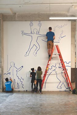 Artists Prepare An Installation Artists Prepare An Installation