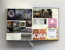 Leather Bound Sketchbook With Archived Memorabilia Michael Malone Faia Leather Bound Sketchbook With Archived Memorabilia Michael Malone Faia