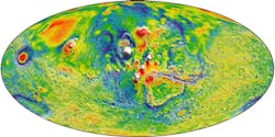 Mars gravity map Mars gravity map