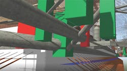 Underground utility with tie backs Underground utility with tie backs