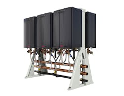 Rinnai tankless water heater in rack formation Rinnai tankless water heater in rack formation