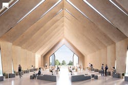 The Longhouse, a sustainable multifunctional prototype engineered as a series of timber laminated veneer lumber arches The Longhouse, a sustainable multifunctional prototype engineered as a series of timber laminated veneer lumber arches