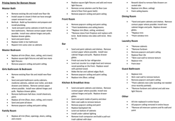 Work Scope For The Borson House Work Scope For The Borson House