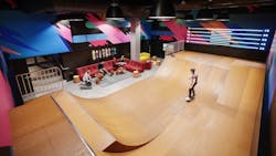 skate park at GID Development Group’s Waterline Square, a three-tower, luxury residential development on West 61st Street in Manhattan. Photo Noe & Associates skate park at GID Development Group’s Waterline Square, a three-tower, luxury residential development on West 61st Street in Manhattan. Photo Noe & Associates