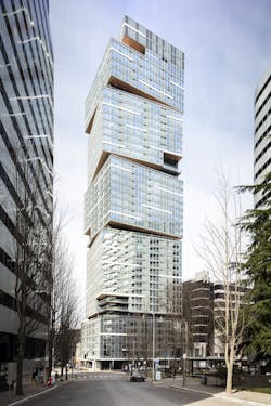 NEXUS is a 440-foot luxury tower encompassing 389 condominium residences in downtown Seattle Photo Lucas Finlay Photography NEXUS is a 440-foot luxury tower encompassing 389 condominium residences in downtown Seattle Photo Lucas Finlay Photography