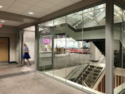 This Light Filled Fire Rated Stairwell Encourages Everyday Use Thanks To Vision And Transparency From Super Lite Ii Xlm 120 Butt Glazed This Light Filled Fire Rated Stairwell Encourages Everyday Use Thanks To Vision And Transparency From Super Lite Ii Xlm 120 Butt Glazed