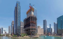 Peri's Customized Formwork Solutions Were An Integral Part Of Erecting Salesforce Tower Along Chicago's Riverfront Peri's Customized Formwork Solutions Were An Integral Part Of Erecting Salesforce Tower Along Chicago's Riverfront
