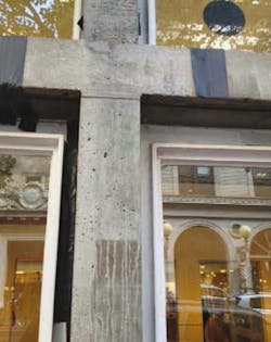 Pictured: concrete cleaning samples Pictured: concrete cleaning samples