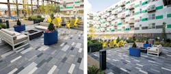 Pavers At The The Foundry Multifamily In Pittsburgh Were Used To Make A Friendly Urban Gesture To The Neighborhood And Provide A Nice Amenity Space For The Residents Pavers At The The Foundry Multifamily In Pittsburgh Were Used To Make A Friendly Urban Gesture To The Neighborhood And Provide A Nice Amenity Space For The Residents