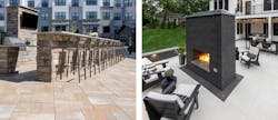 Comprised Of Aluminium Frames And Concrete Fascia Panels, This Modular Wall System Creates A Beautiful Kitchen And Bar Island For This Outdoor Amenity At A Multifamily Residence The Same System Adds A Modern Fireplace To This Backyard Retreat At A Residential Home Comprised Of Aluminium Frames And Concrete Fascia Panels, This Modular Wall System Creates A Beautiful Kitchen And Bar Island For This Outdoor Amenity At A Multifamily Residence The Same System Adds A Modern Fireplace To This Backyard Retreat At A Residential Home