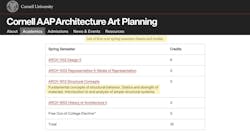 Cornell Aap Architecture Art Planning Sample Curriculum 0 Cornell Aap Architecture Art Planning Sample Curriculum 0