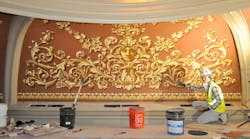 Hand restored paintings in the Wyoming Capitol Hand restored paintings in the Wyoming Capitol