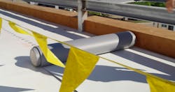 GAF EverGuard Extreme® TPO being installed on the roof GAF EverGuard Extreme® TPO being installed on the roof