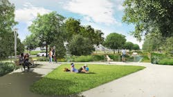 The Blue and Green Corridors Project is located in the Gentilly Neighborhood of New Orleans The Blue and Green Corridors Project is located in the Gentilly Neighborhood of New Orleans