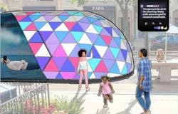 Urban street render of M.O.O.D Space Urban street render of M.O.O.D Space