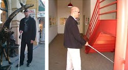 Chris Downey blind architect with walking cane Chris Downey blind architect with walking cane