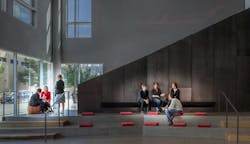 Rendering of people near stairway Rendering of people near stairway