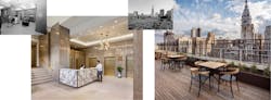 One City rooftop and lobby before and after One City rooftop and lobby before and after