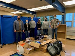 Our team members hosting a backpack drive for schools in Washington. Photo: Skanska USA Our team members hosting a backpack drive for schools in Washington. Photo: Skanska USA