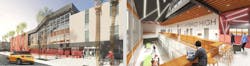 Two renderings of USC Hybrid High School Two renderings of USC Hybrid High School