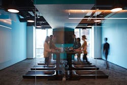 Treadmill desks at FitBit headquarters Treadmill desks at FitBit headquarters